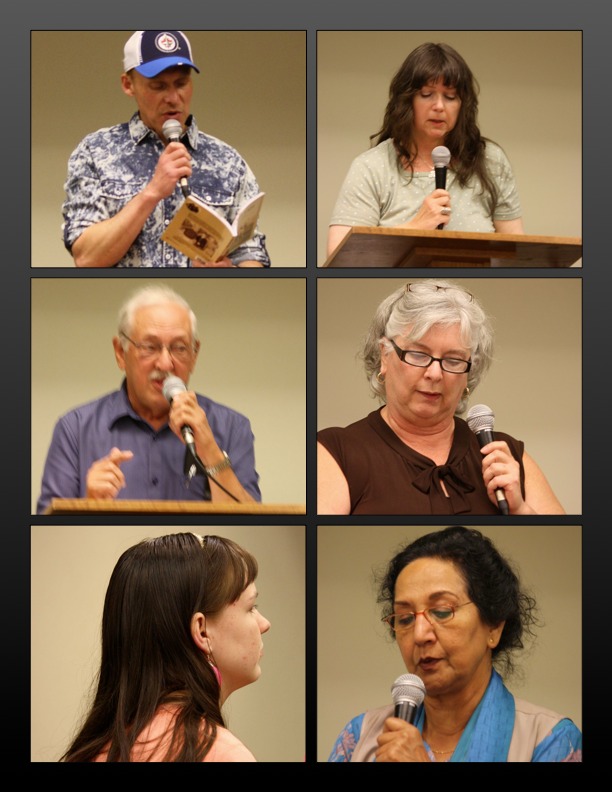 Some of the June 15th open mic readers (Photos by T. W. Goodrich)